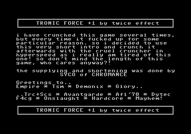 Tronic Force +