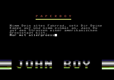 Paperboy Instructions [german]