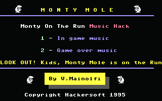 Monty on the Run Music Hack