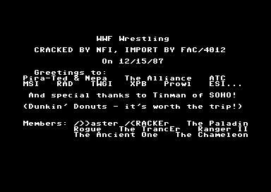 MicroLeague WWF Wrestling