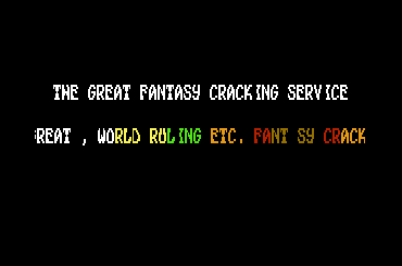 The Great Fantasy Cracking Service Intro