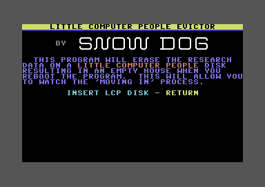 Little Computer People Snowdog Tools