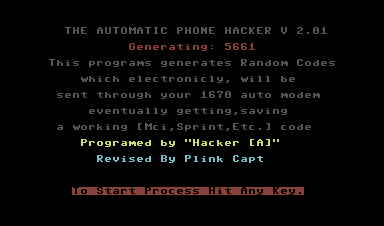 The Automatic Phone Hacker V2.01