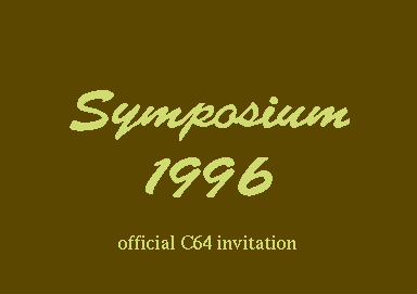 Symposium 1996 Invitation