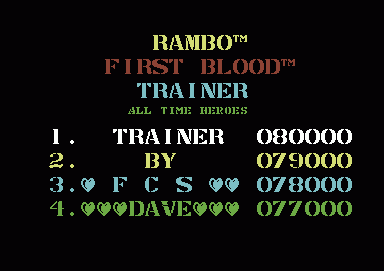 Rambo: First Blood Part II Trainer