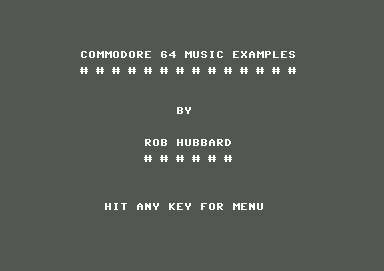 Commodore 64 Music Examples