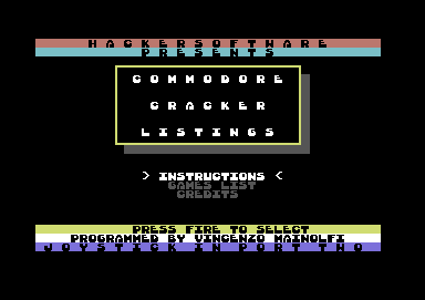 Commodore Cracker Cheats Vol. 1