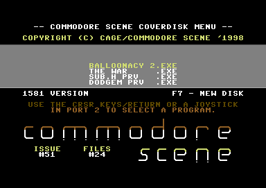 Commodore Scene CoverDisk #0051