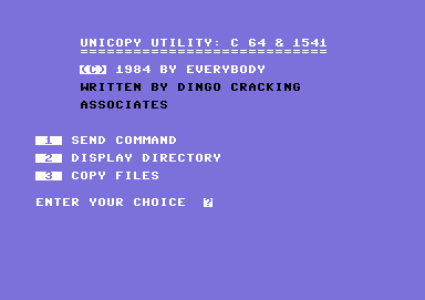 Unicopy Utility C64 & 1541