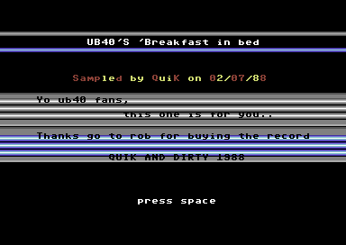 UB40's Breakfast in Bed