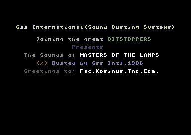 The Sounds of Masters of the Lamps