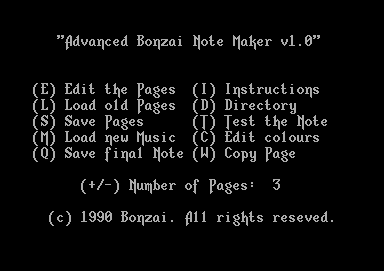 Advanced Bonzai Note Maker V1.0
