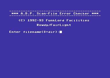 A.D.P. Scan-File Error Checker