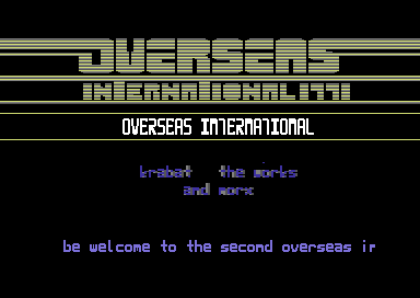 Overseas International 1991 Second Intro