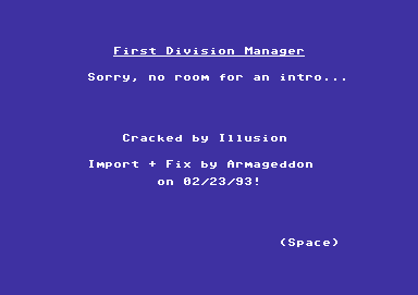 1st Division Manager +F