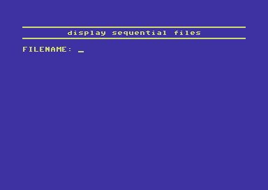 Display sequential files