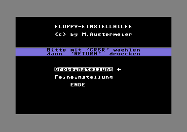 Floppy-Einstellhilfe