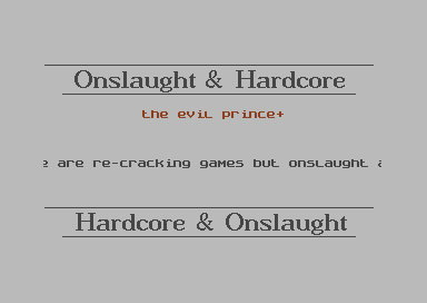Onslaught & Hardcore Intro
