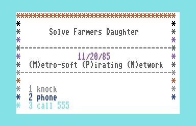 Solve Farmers Daughter