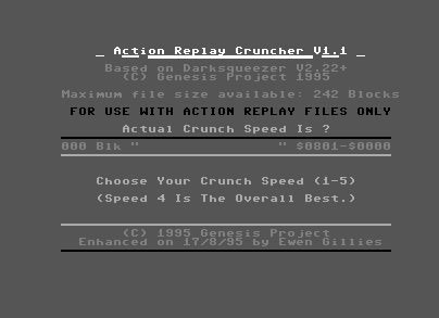 Action Replay Cruncher V1.1